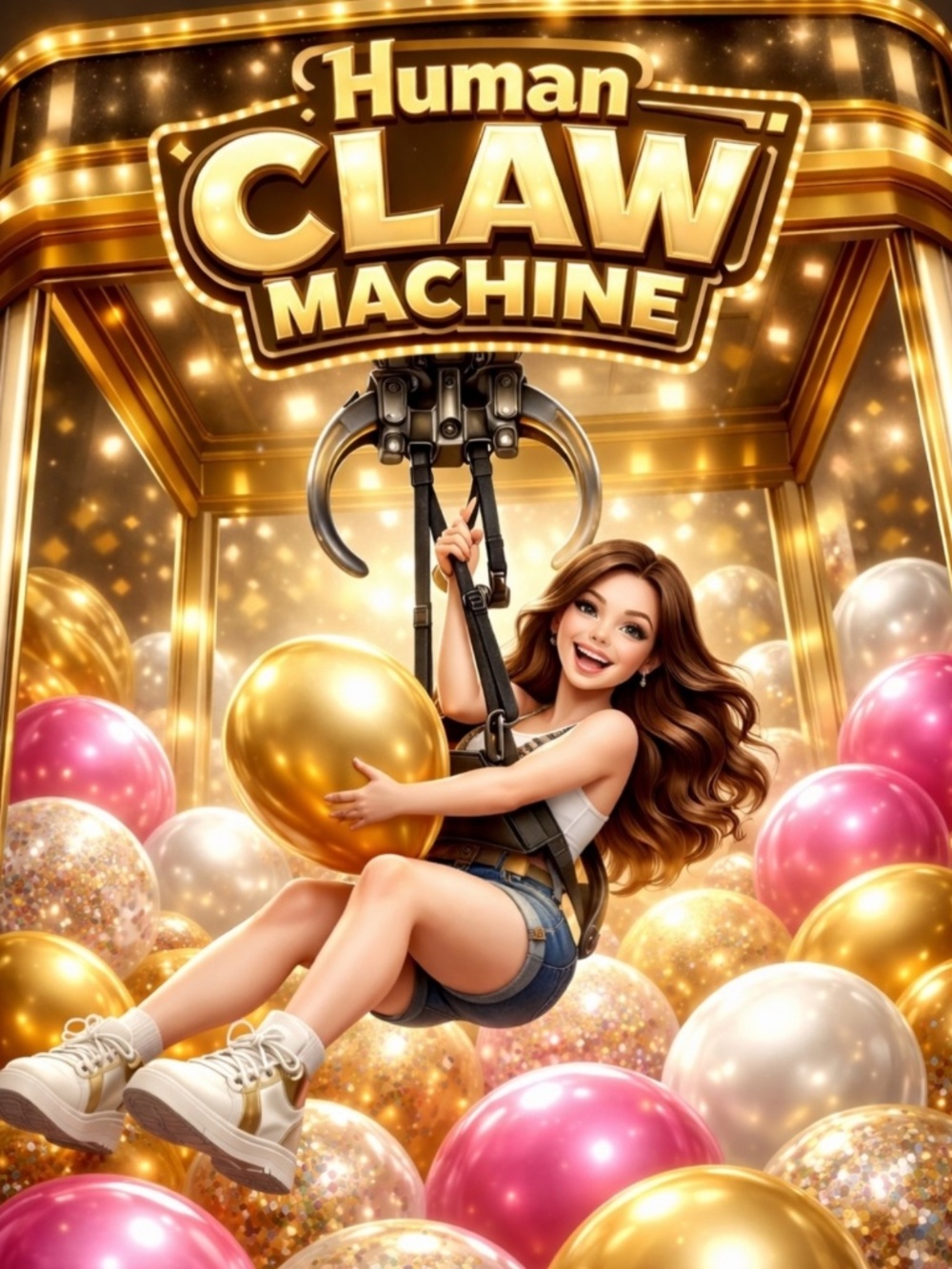 Human Claw Machine - Balloon Pop Edition